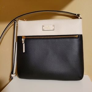 Kate Spade Grove Street Rima Black & White Leather Crossbody Bag